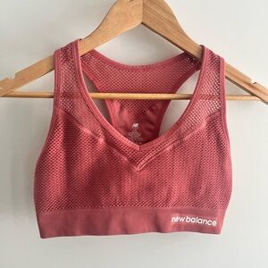 New Balance Women's Mesh Sports Bra in Rose